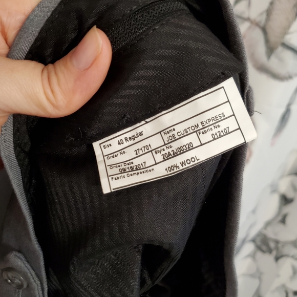 3 piece men's wearhouse suit 46R 40R
